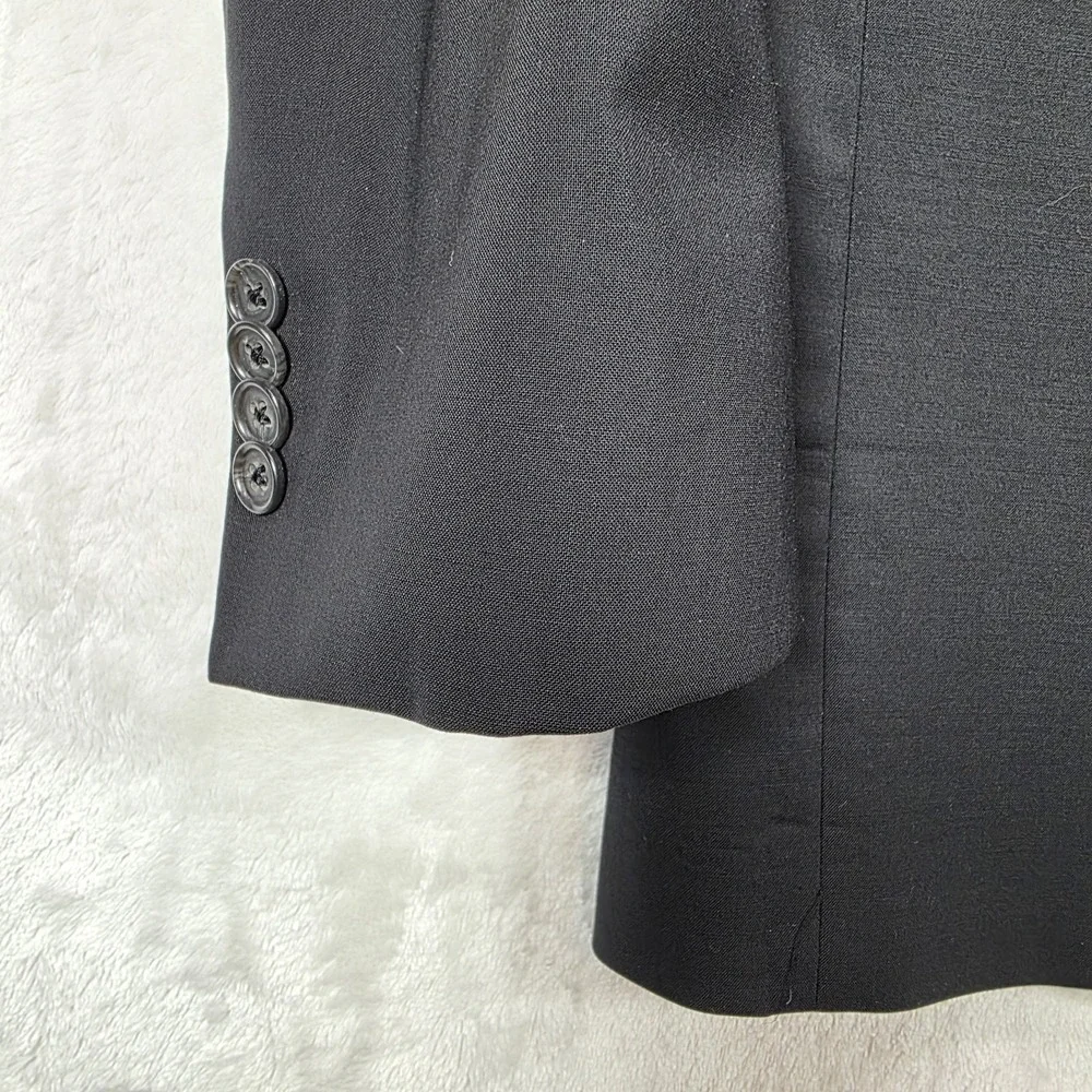 44XL Jack Victor Men's Sport Coat Black 3Sixty5 100% Italian Wool Blazer Jacket